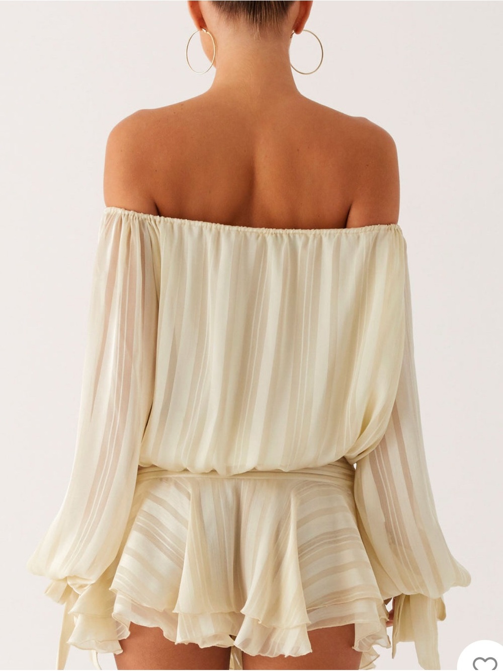 Peppermayo Cream Off-Shoulder Dress